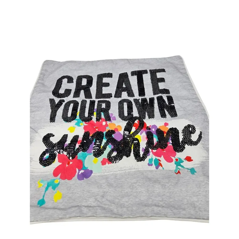 NEW Pottery Barn Teen 18x18 Pillow Cover Cotton Create Your Own Sunshine